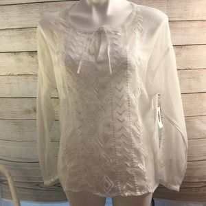 NWT- Sheer Old Navy white blouse